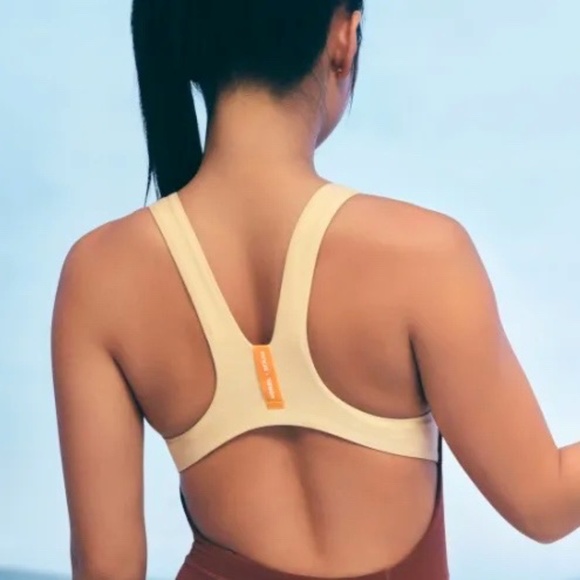 Sorel x prAna Wandering Soul Chalk Yellow & Gold Longline Bralette Sports Bra - Picture 9 of 14